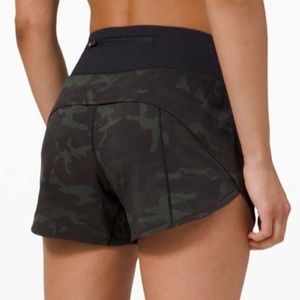 Lululemon Speed Up Shorts Incognito Camo 4” *Rare*